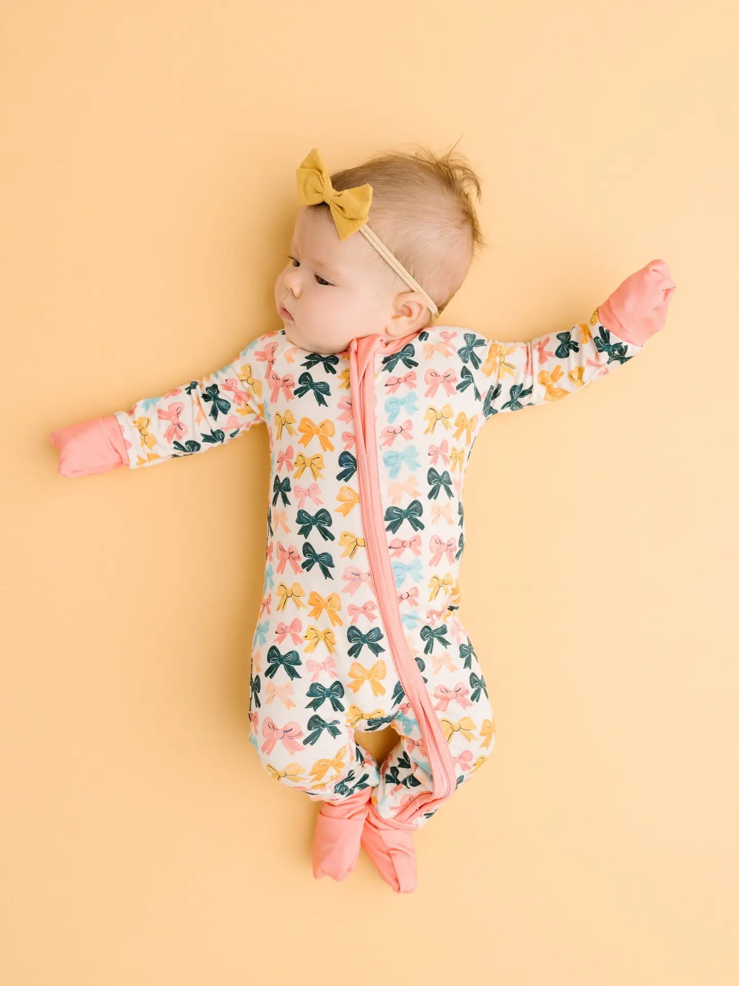 Boho Bows Zipper Romper