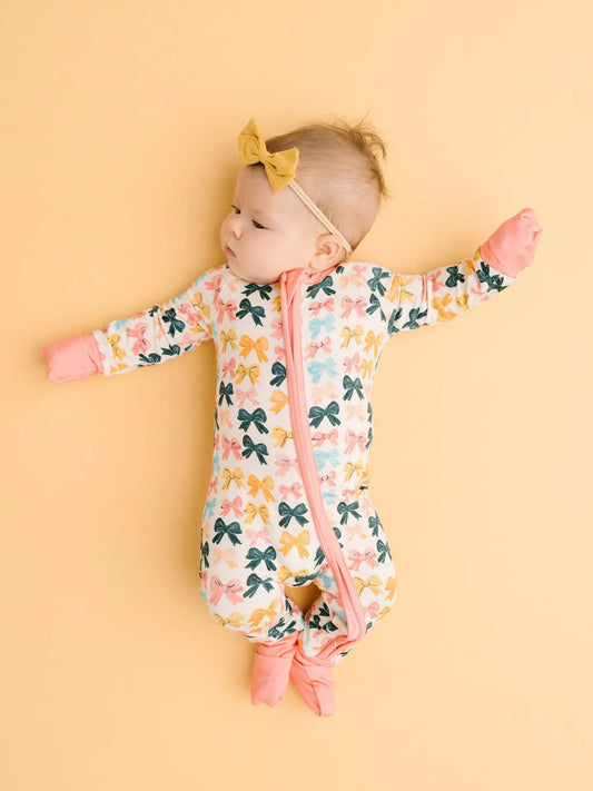 Boho Bows Zipper Romper