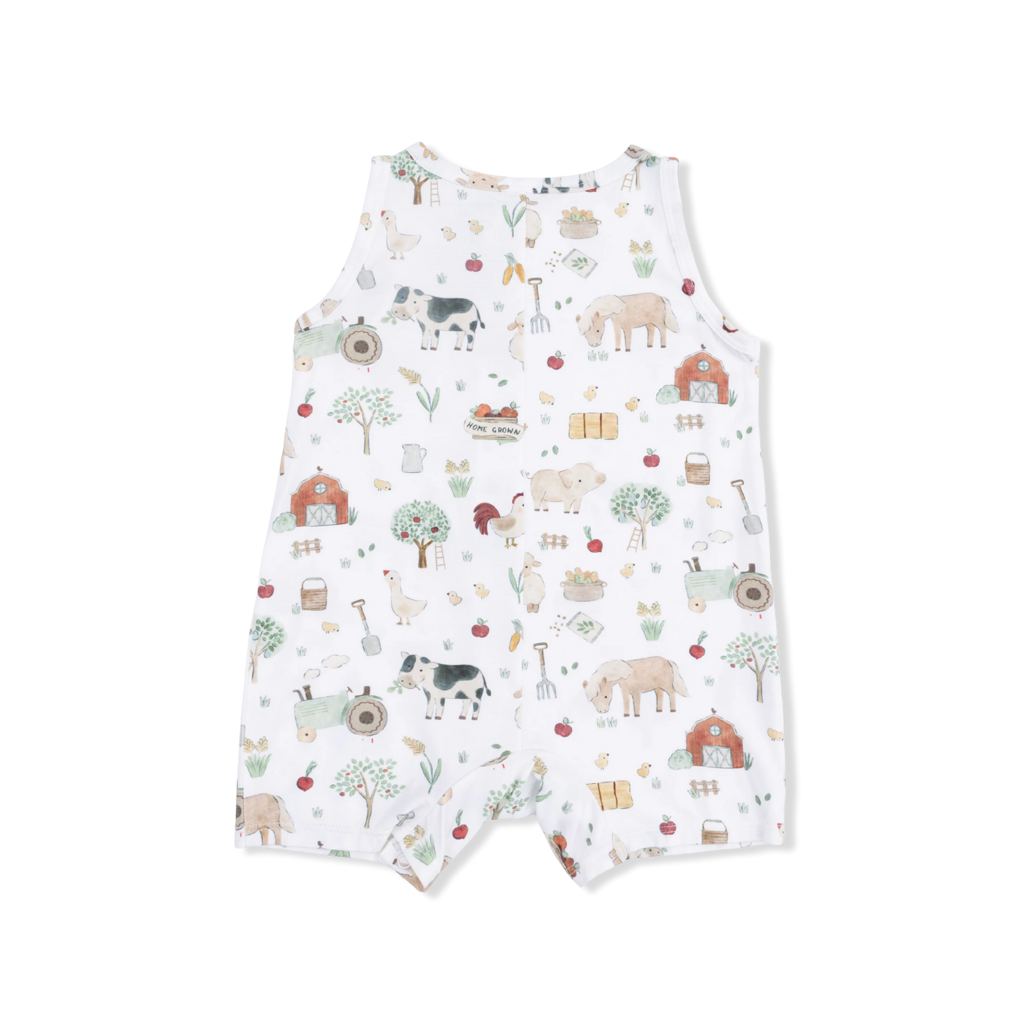 Cute Farm Animals Sleeveless Shortie Romper