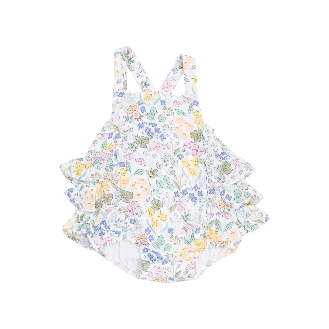 Samantha Floral Ruffle Sunsuit