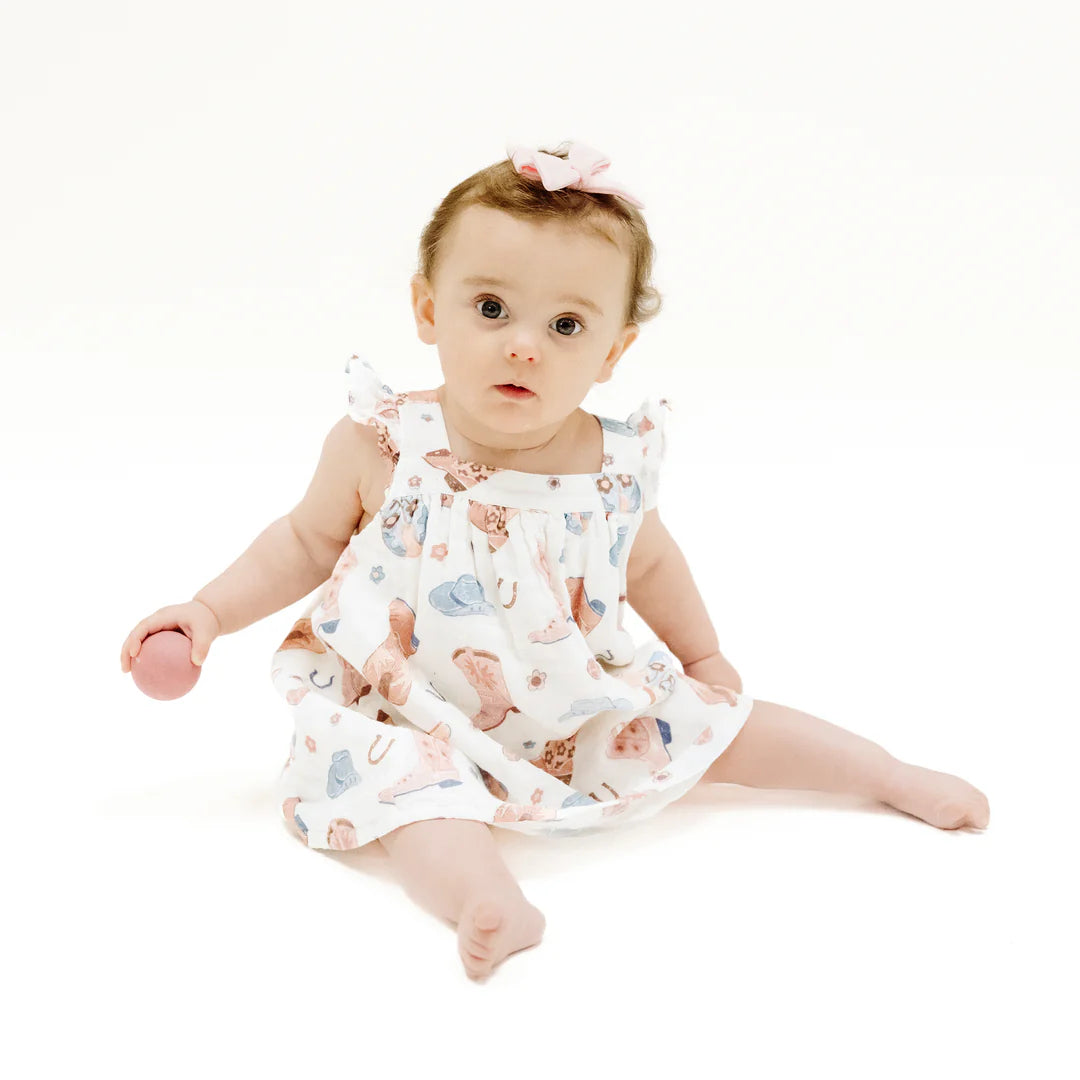 Pink Cowgirl Boots Sundress