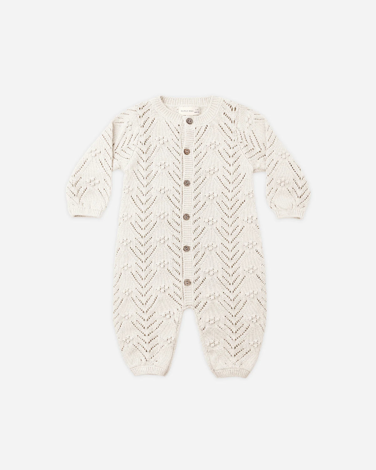 Long Sleeve Bubble Romper || Heathered Oatmeal