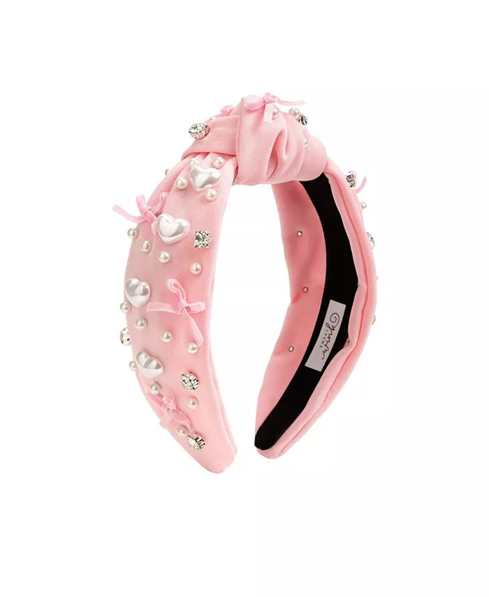 Pearl Heart Gemstone Headband
