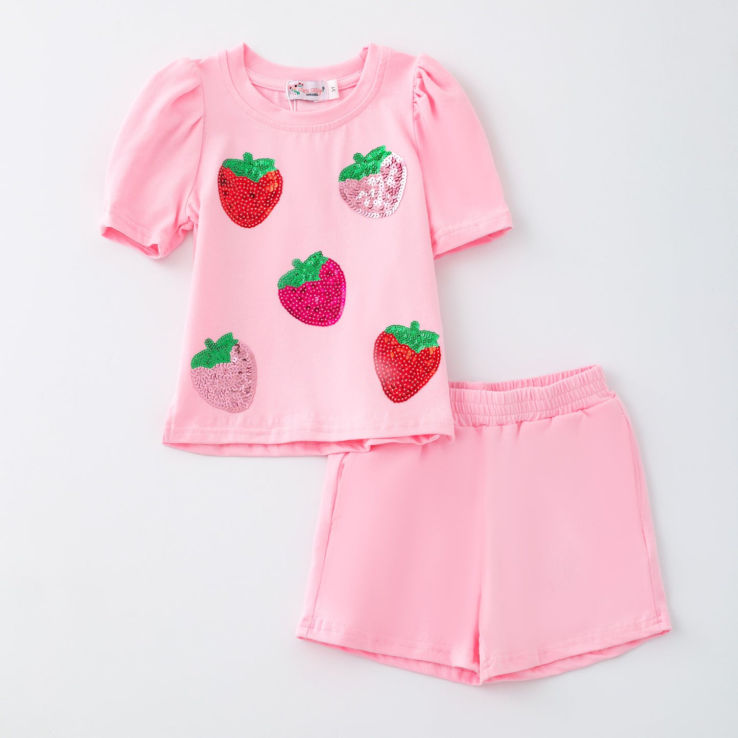 Strawberry Sequin Girls Set
