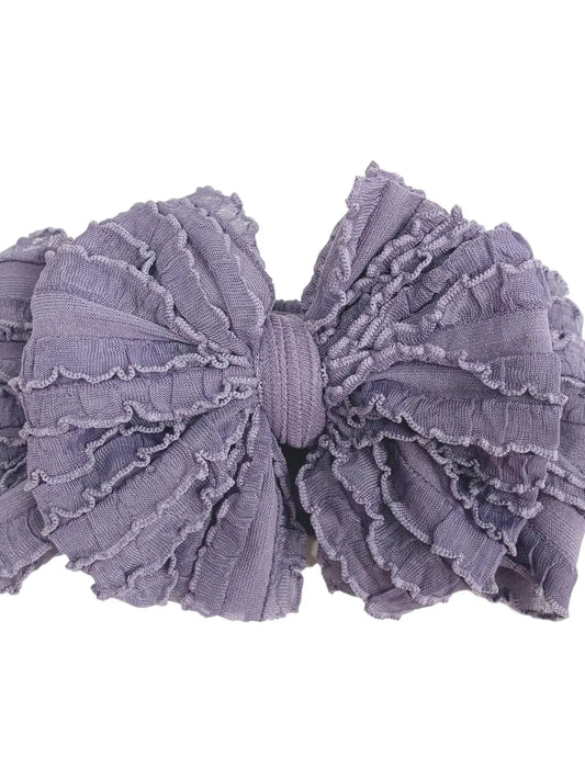 Mini Ruffled Headband - Steel Lavender