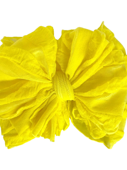 Ruffled Headband - Bright Yellow