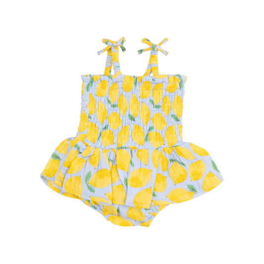 Sunny Lemons Smocked Bubble W/ Skirt