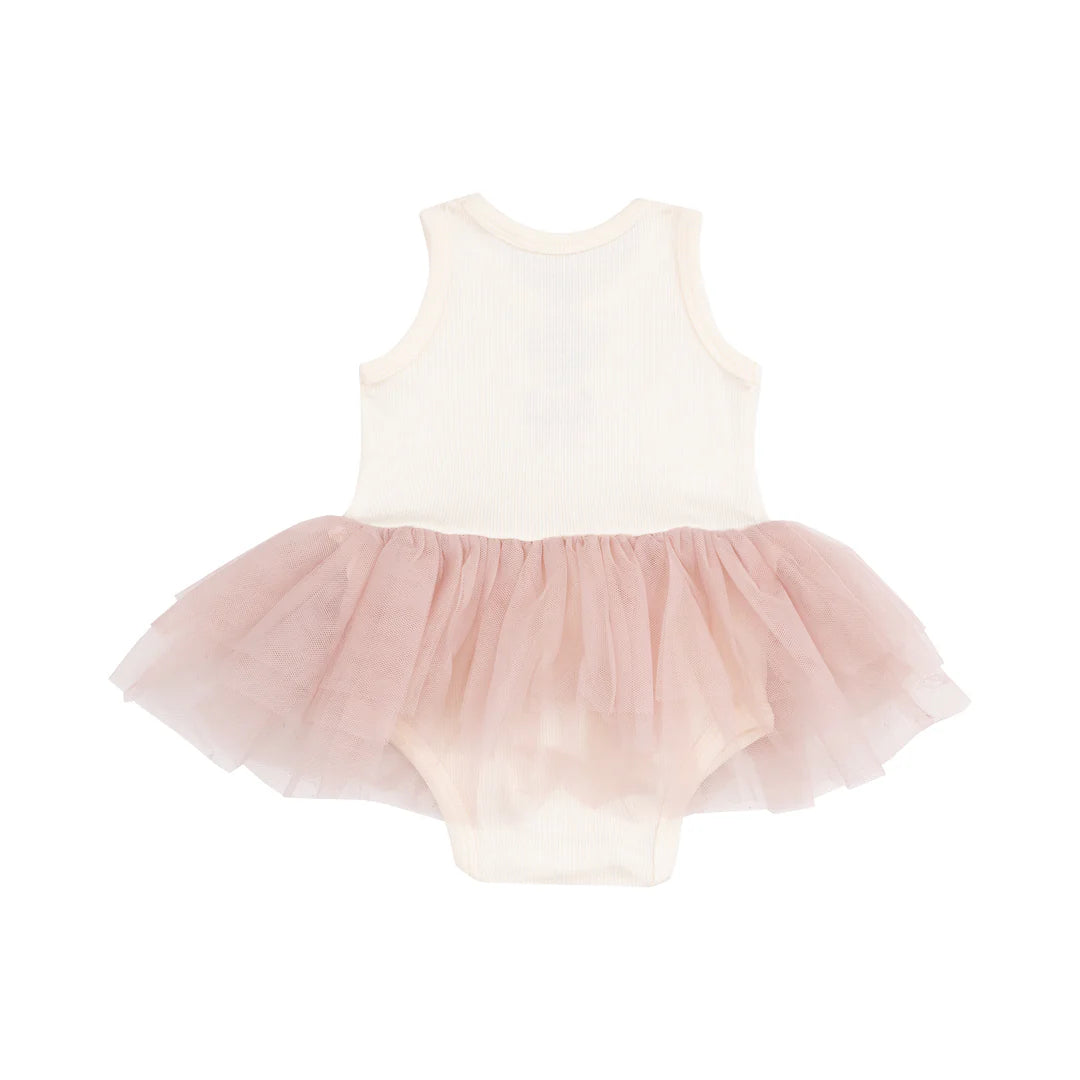 Rib Tutu Bodysuit - Bows