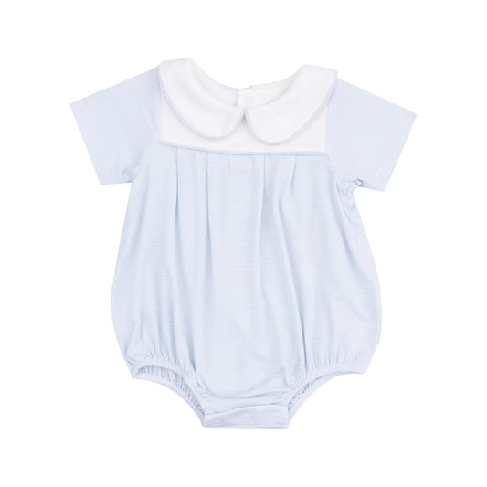 Classic Box Pleat Bubble - Blue Stripe