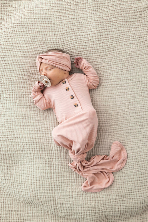 Lou Lou & Co Audrey Ribbed Knotted Gown