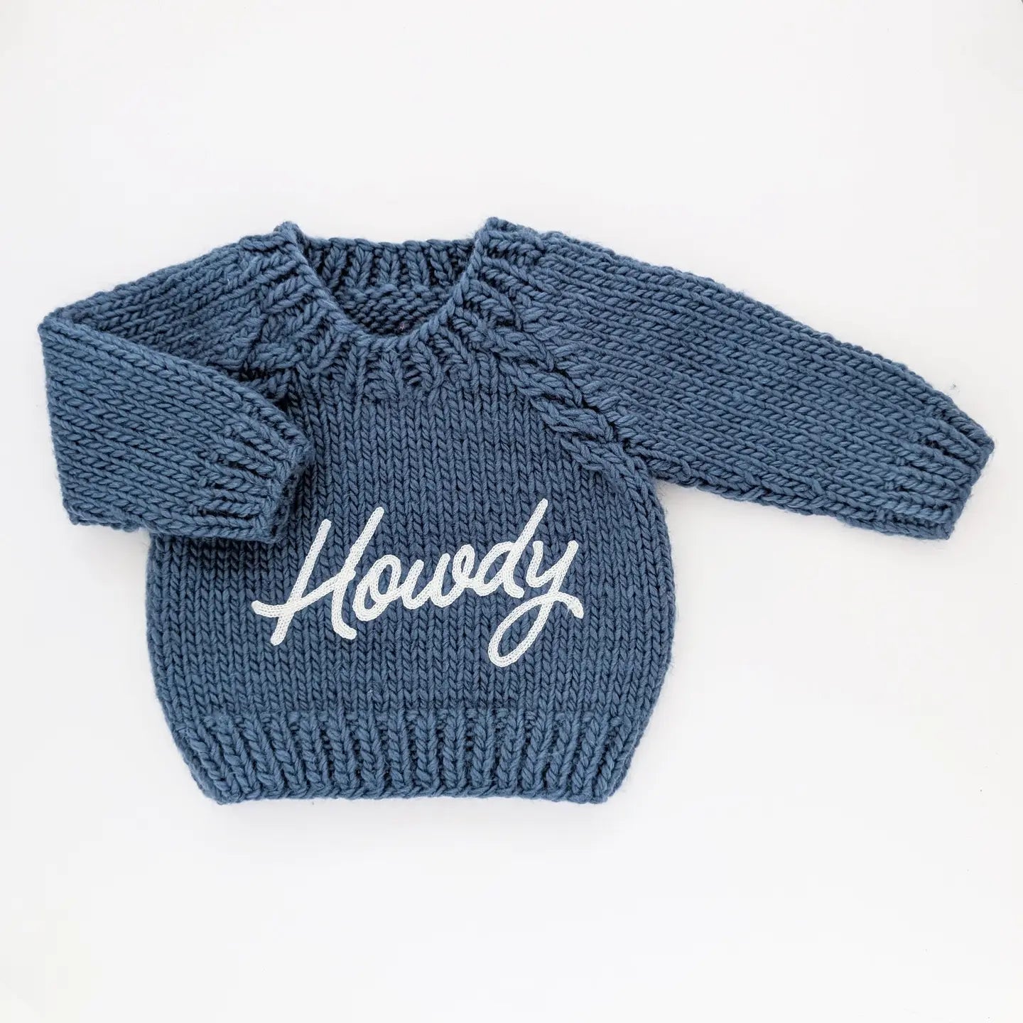 Howdy Knit Sweater - Slate Blue