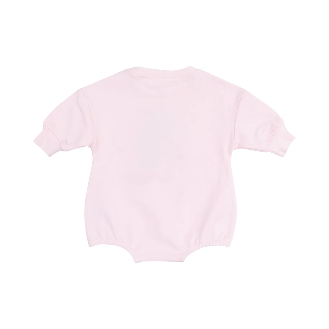 Strawberry Applique Swiss Dot French Terry Bubble