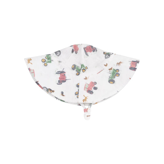 Tractor And Friends - Pink Wide Brim Sunhat