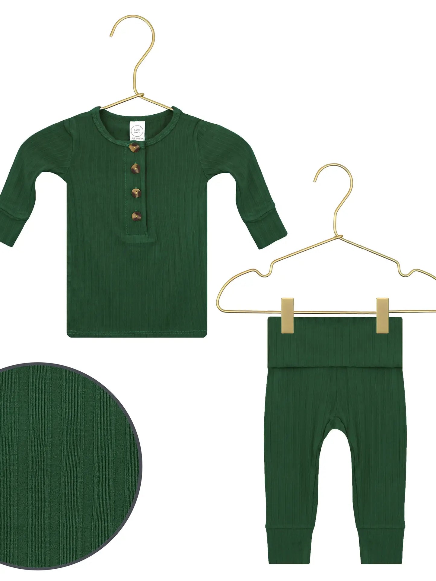 Lane Ribbed Top + Bottoms