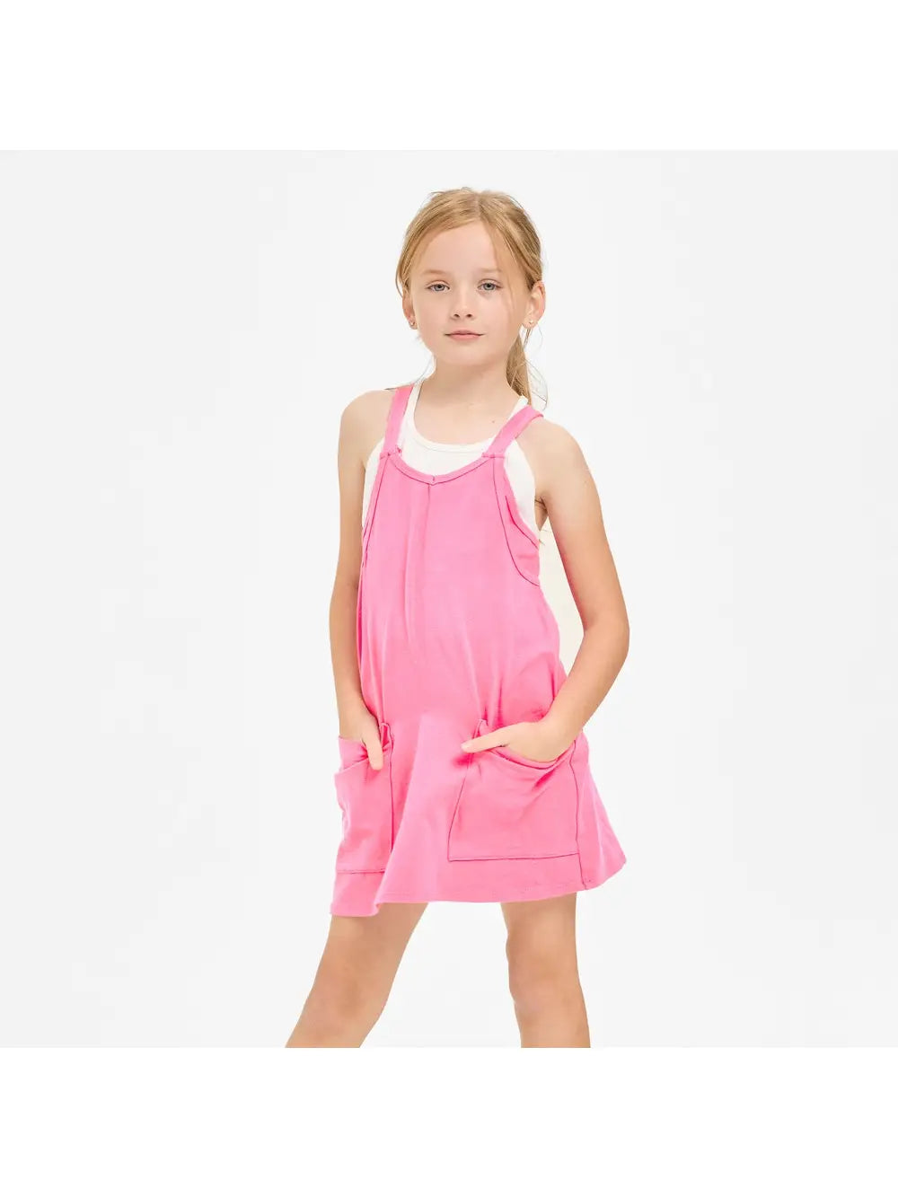 Romper Dress - Neon Pink