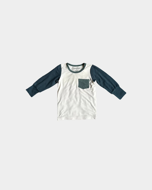 Colorblock Pocket Shirt - Pine Dark Slate