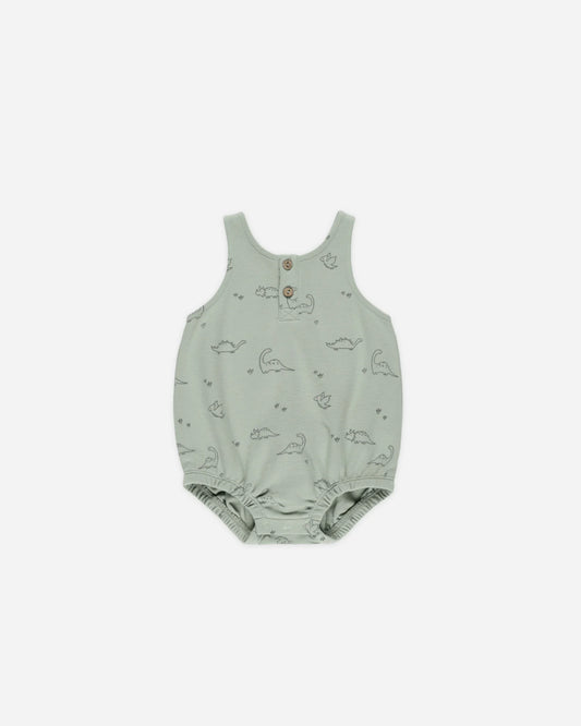 Sleeveless Bubble Romper || Dino