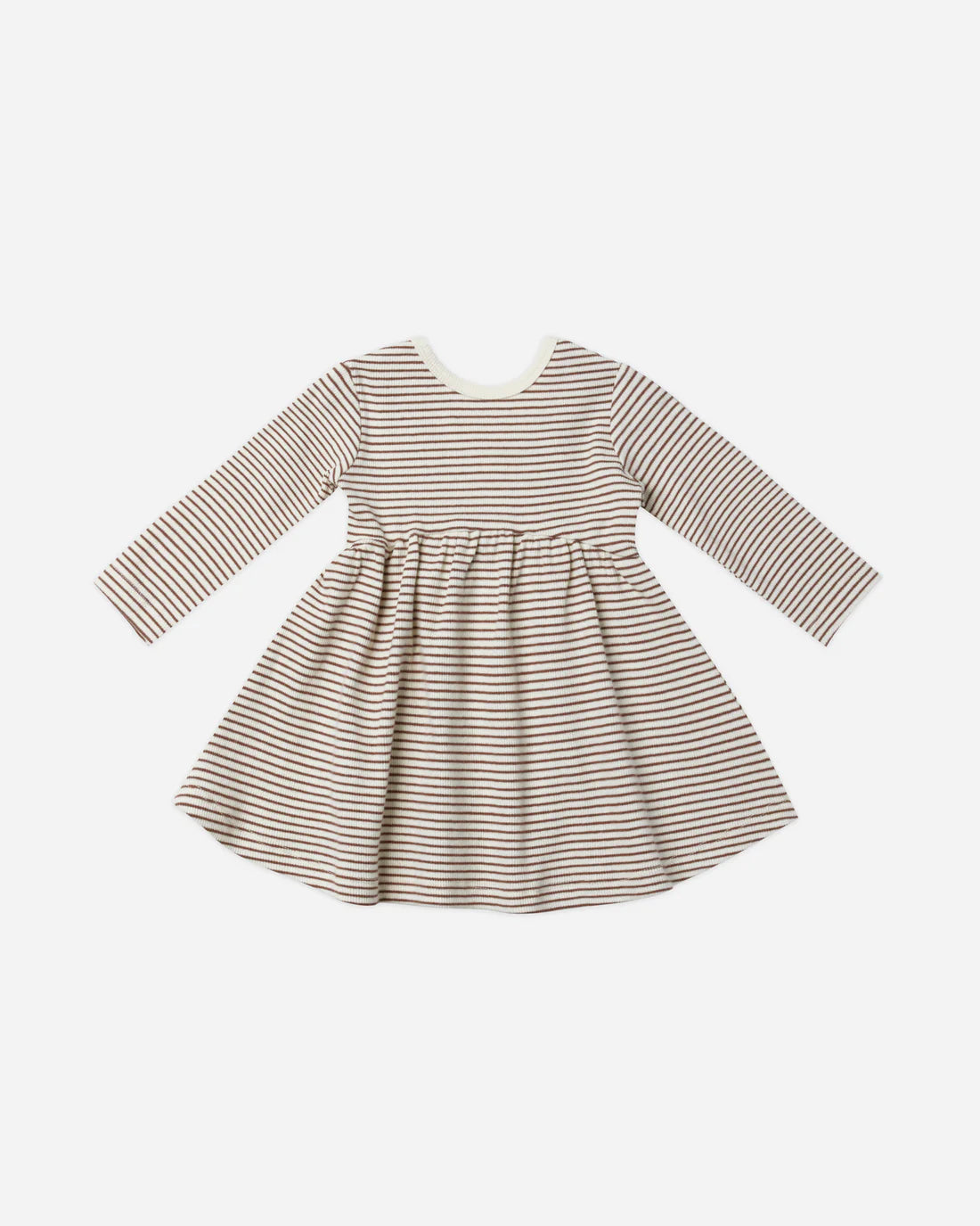 Ribbed Long Sleeve Dress || Plum Stripe
