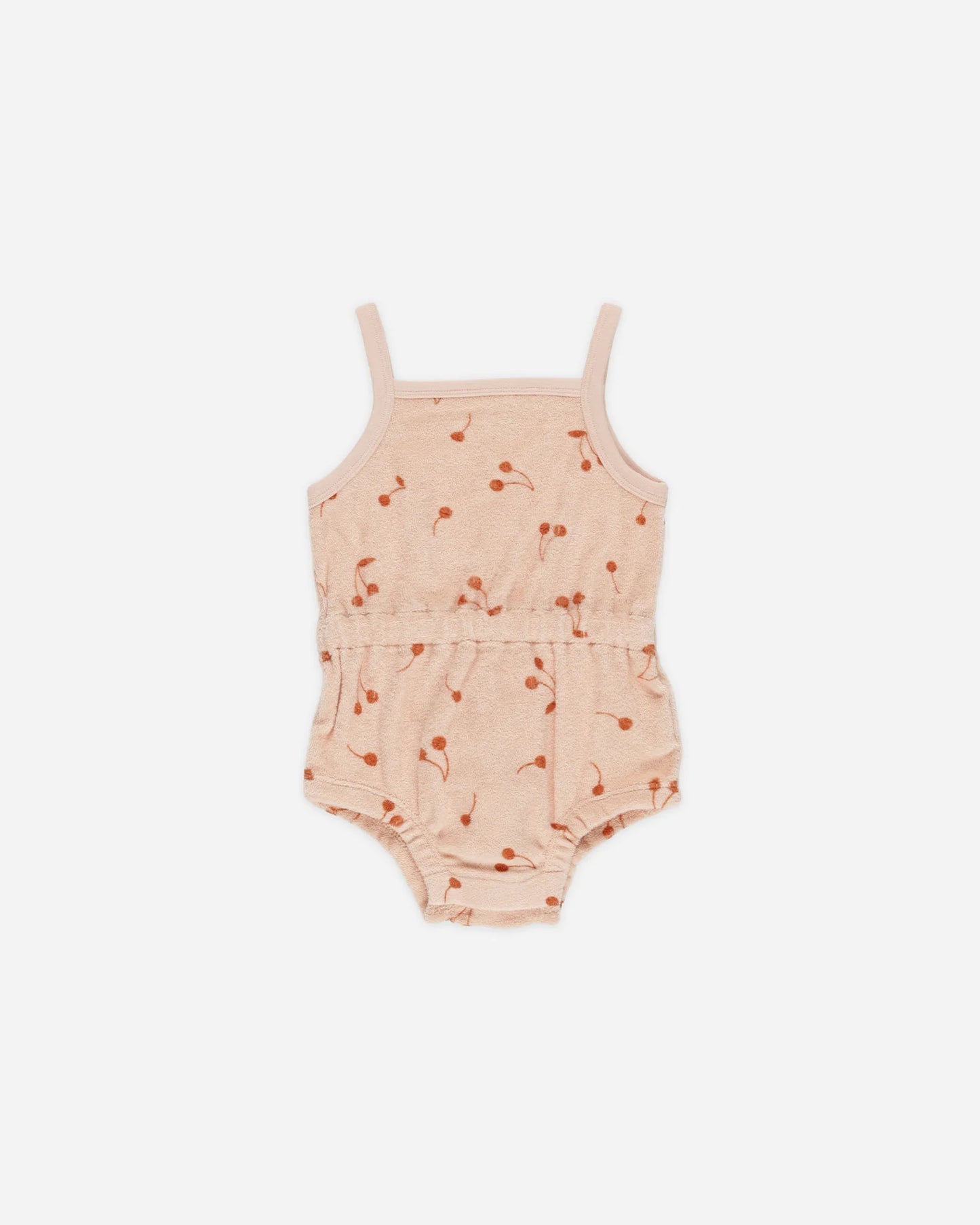 Terry Cinch Romper || Cherries