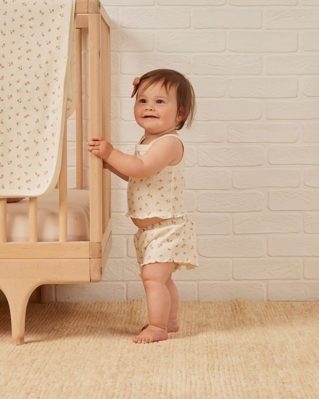 pointelle tank + shortie set || ditsy melon