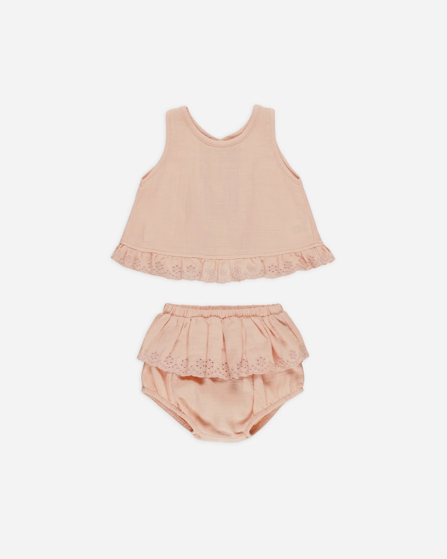 Ruffled Tulip Top + Bloomer Set || Melon