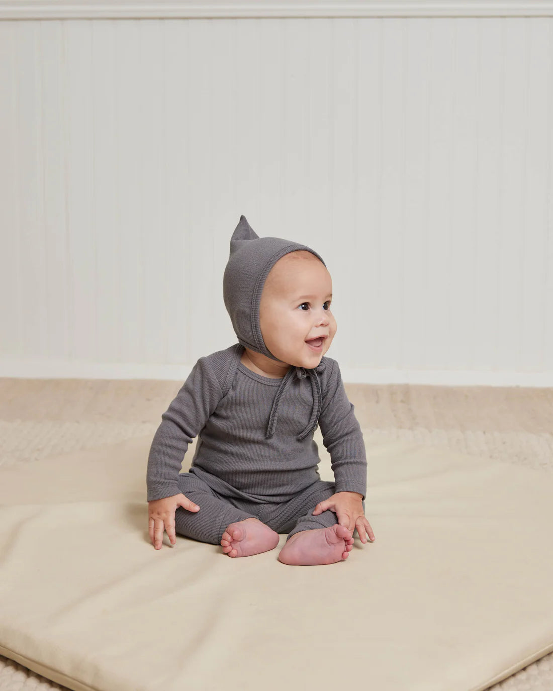 Ribbed Tee And Legging Set || Navy