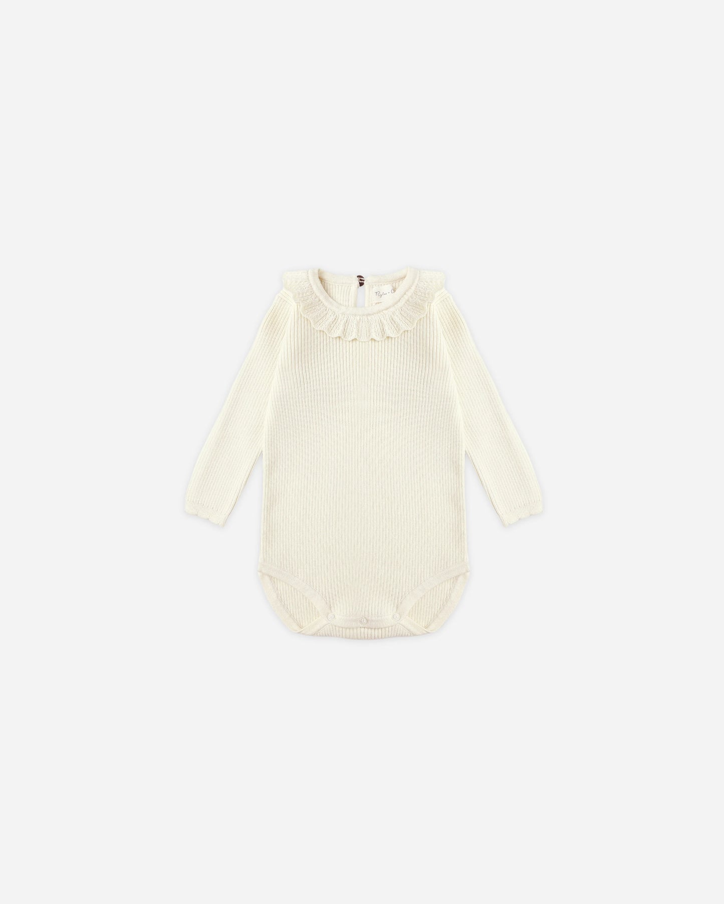 Ruffle Collar Bodysuit || Natural