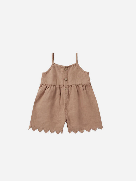 button romper || clay