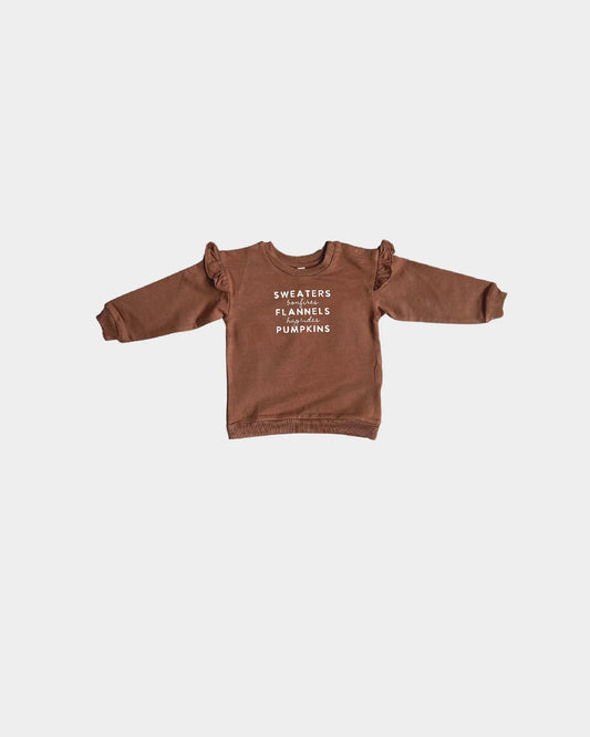Ruffle Sweatshirt - Sweaters Bonfires Flannels