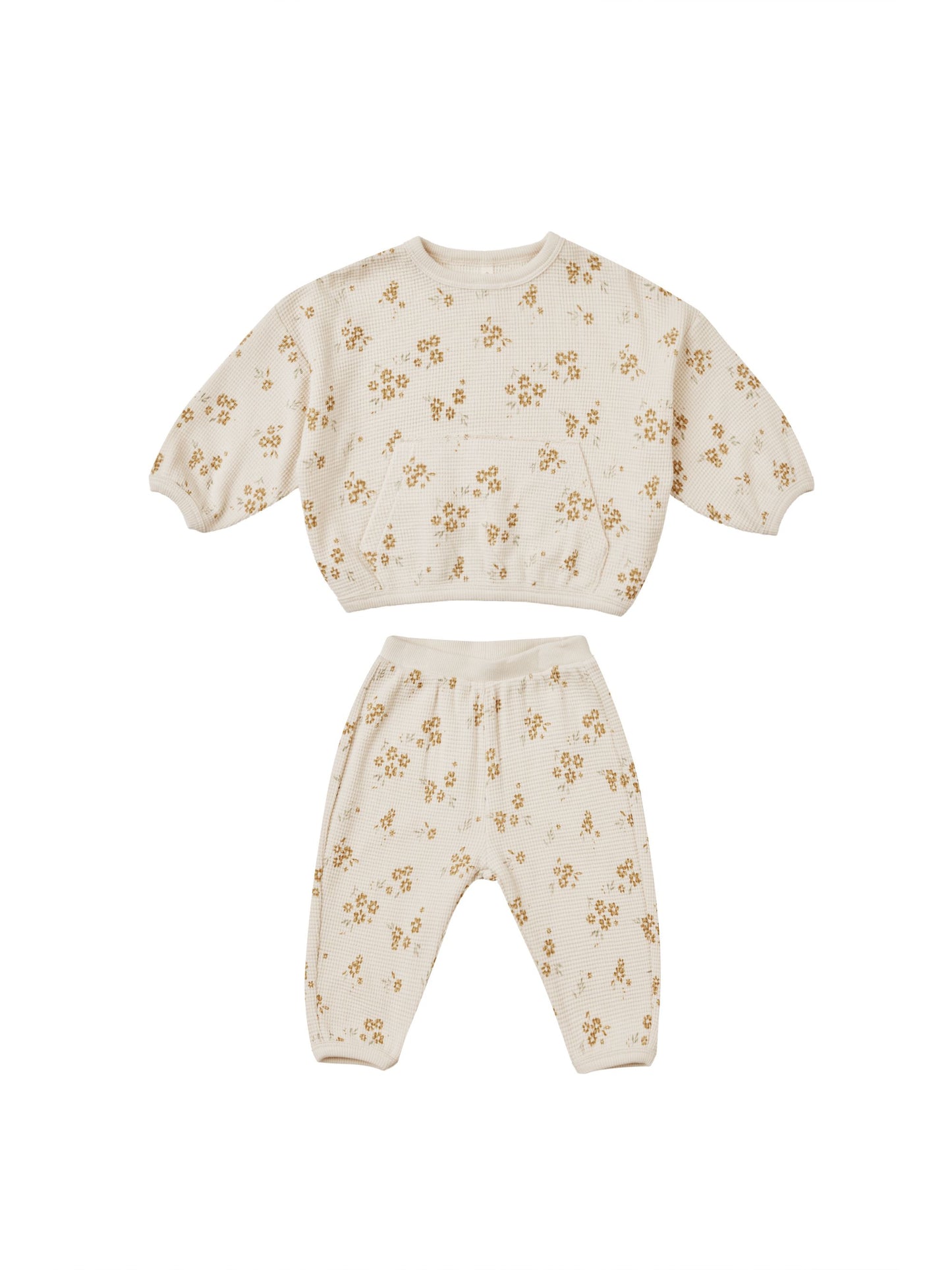 waffle slouch set || honey flower