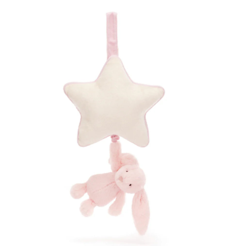 Bashful Pink Bunny Musical Pull