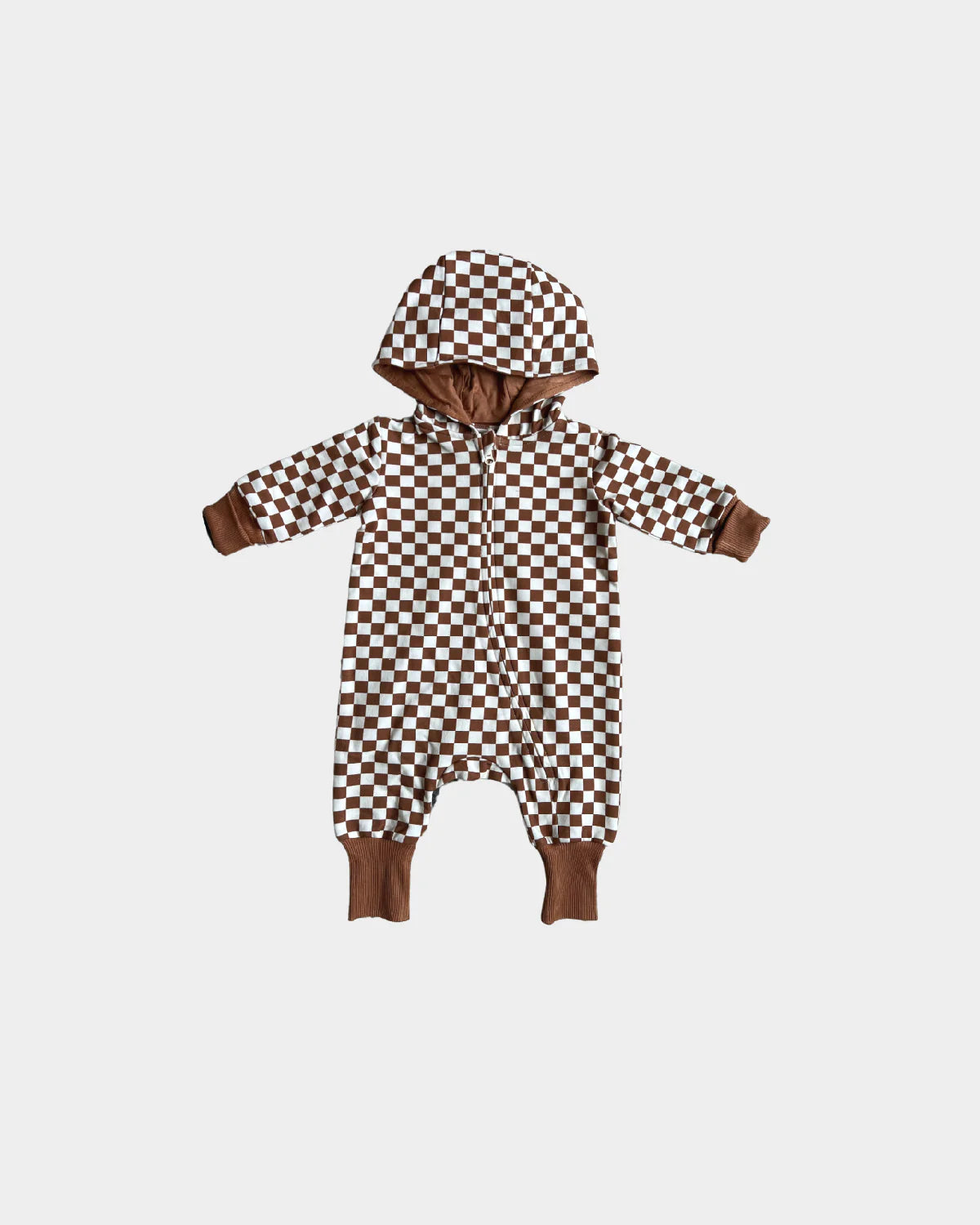 Baby Zip Romper - Checkered