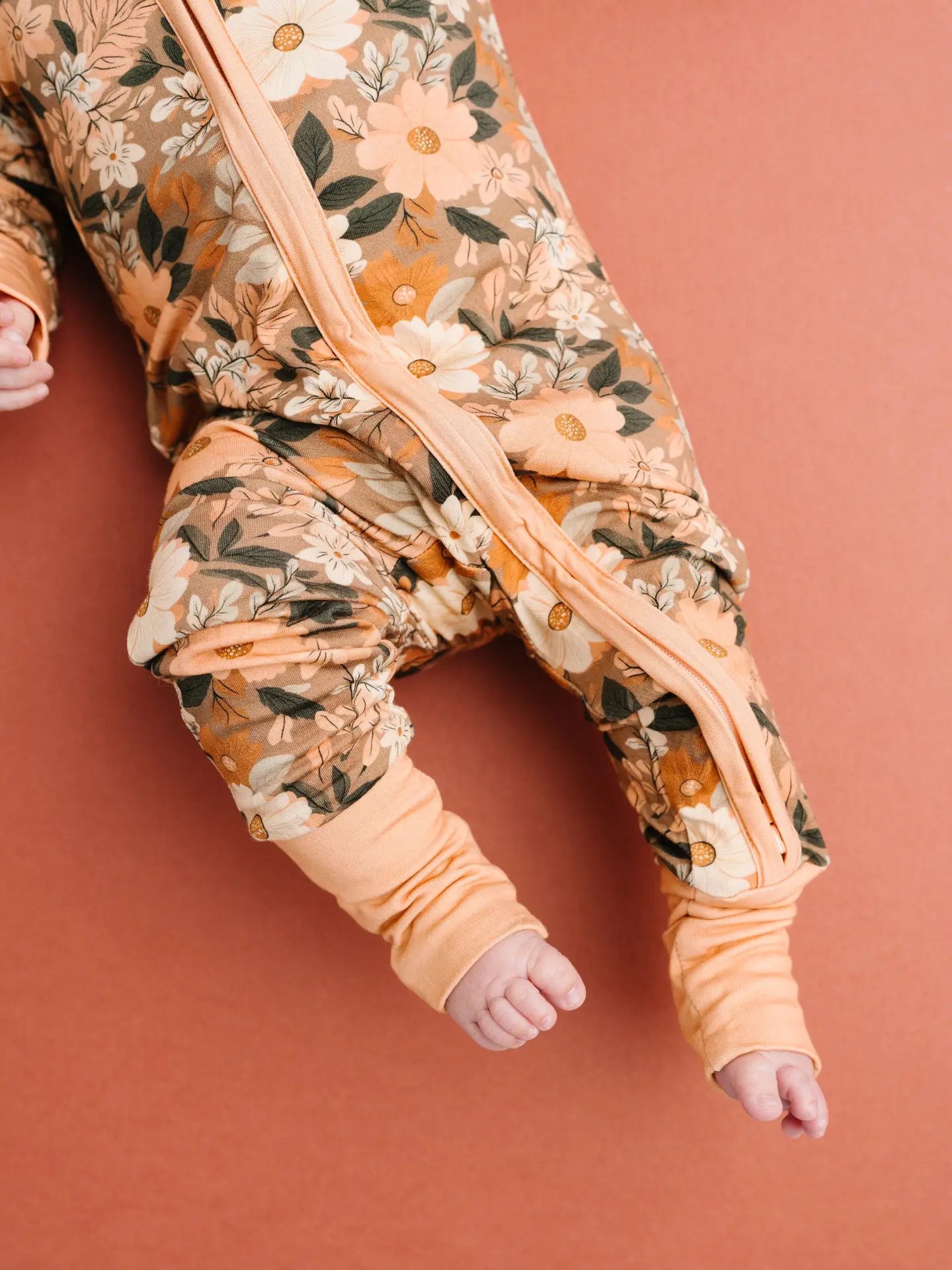 Autumn Bloom Zipper Romper