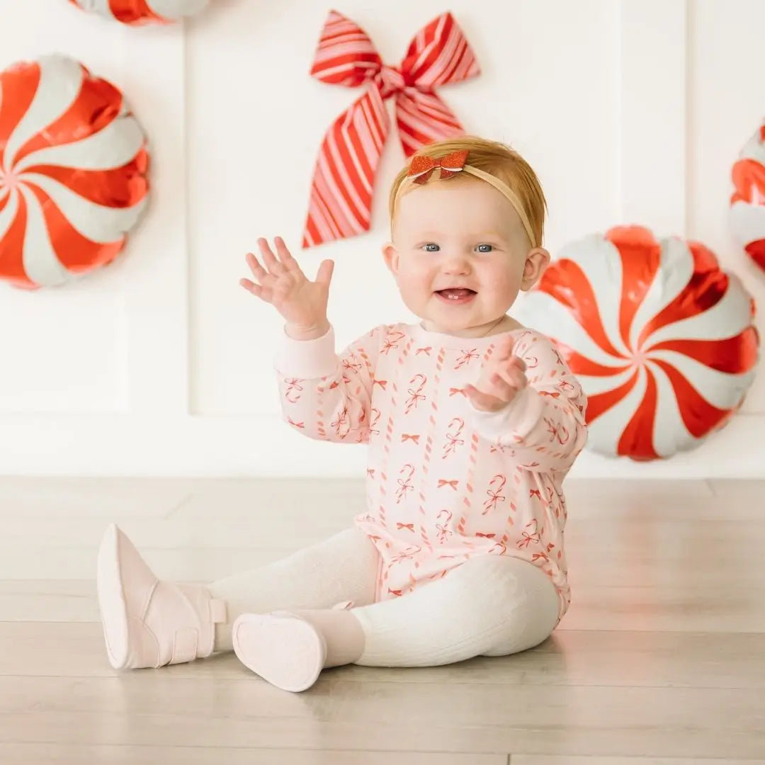 Candy Cane Lane Long Sleeve Romper
