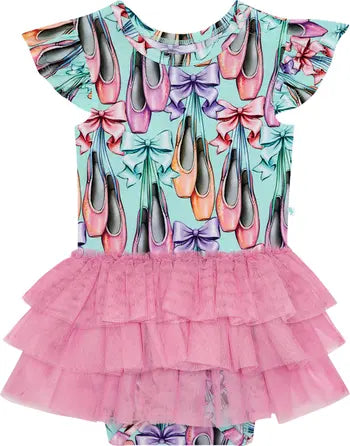 Posh Peanut Irina Ruffled Cap Sleeve Tulle Skirt Bodysuit