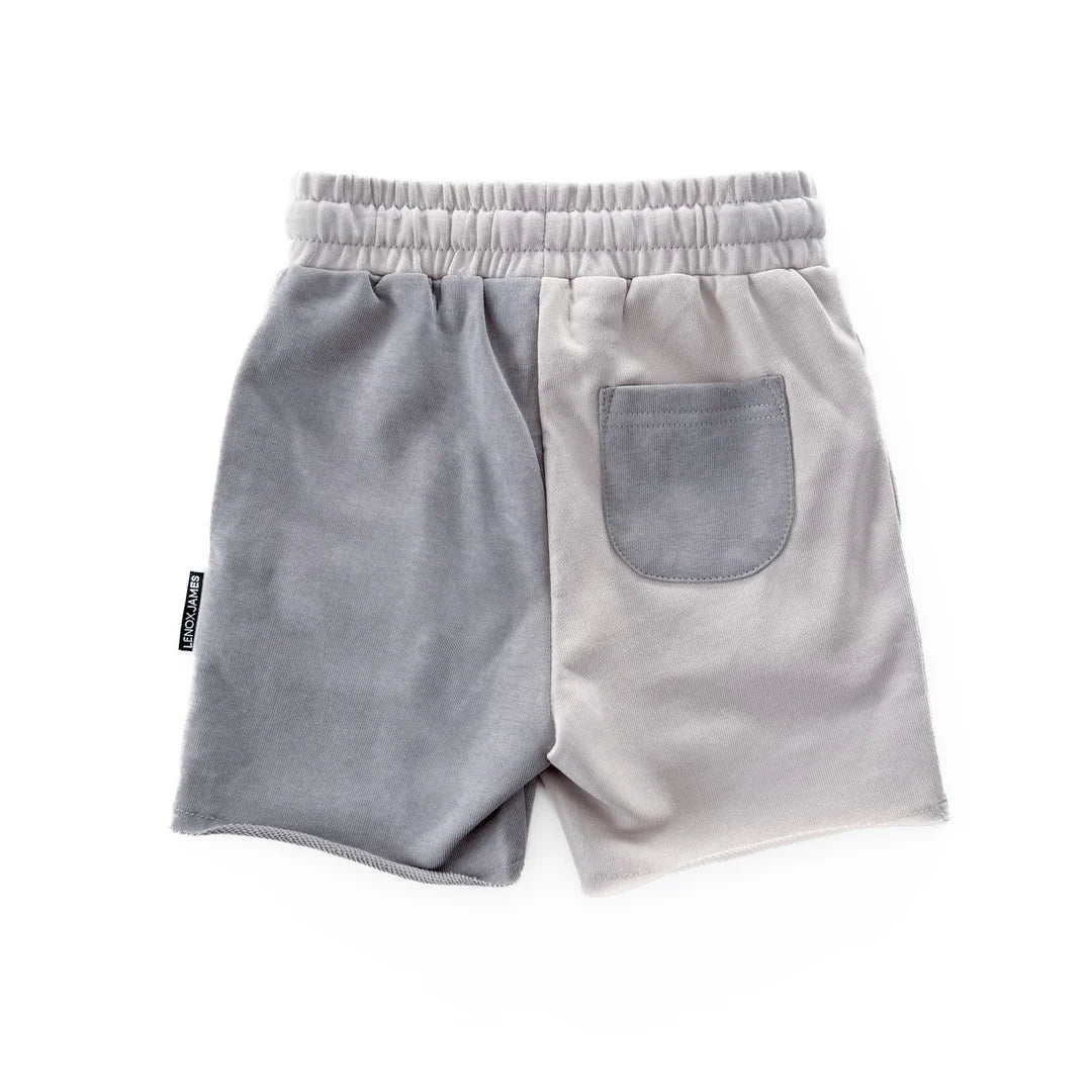 Color Block Shorts - Pebble