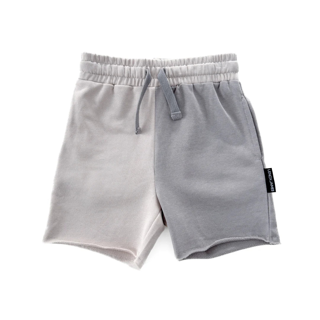 Color Block Shorts - Pebble