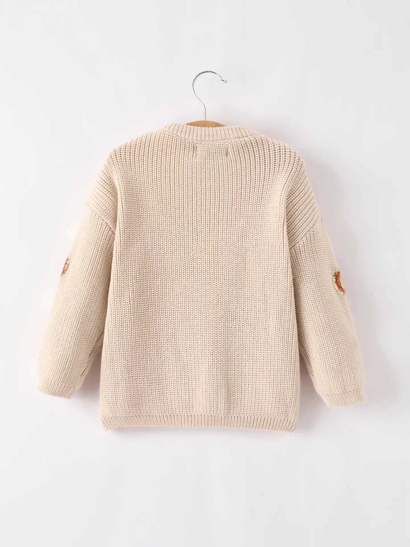 Pumpkin Sequin Sweater – Beige