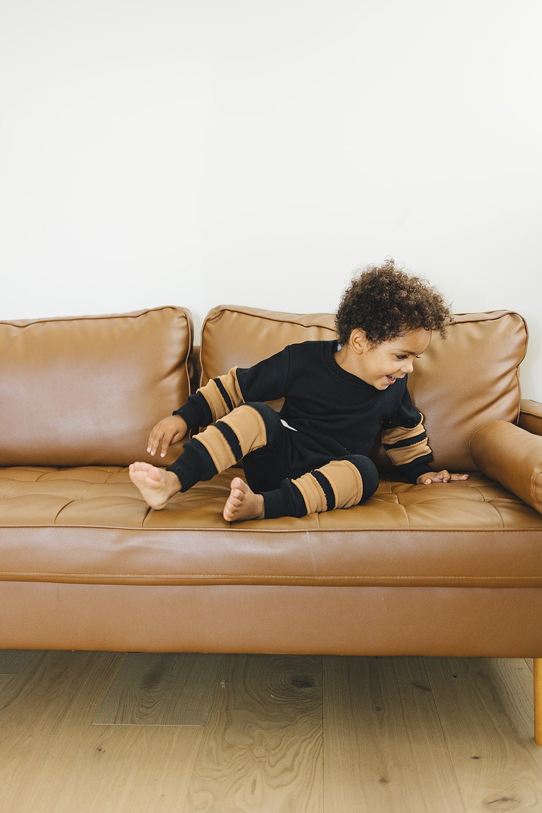 Lennox Jogger Set - Black & Tan