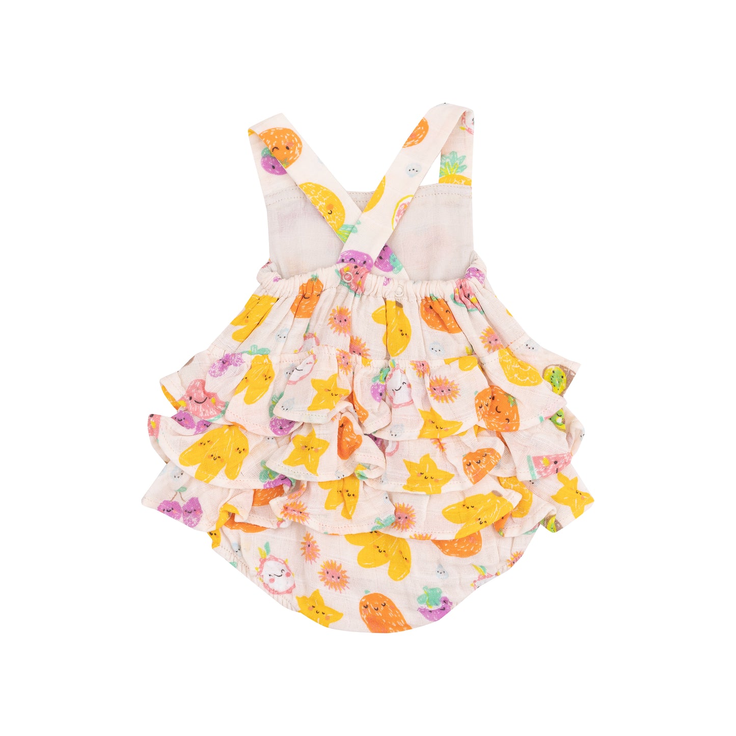 Tropical Market Fruit Ruffle Sunsuit