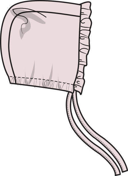 Solid Classic Pink Ruffle Bonnet