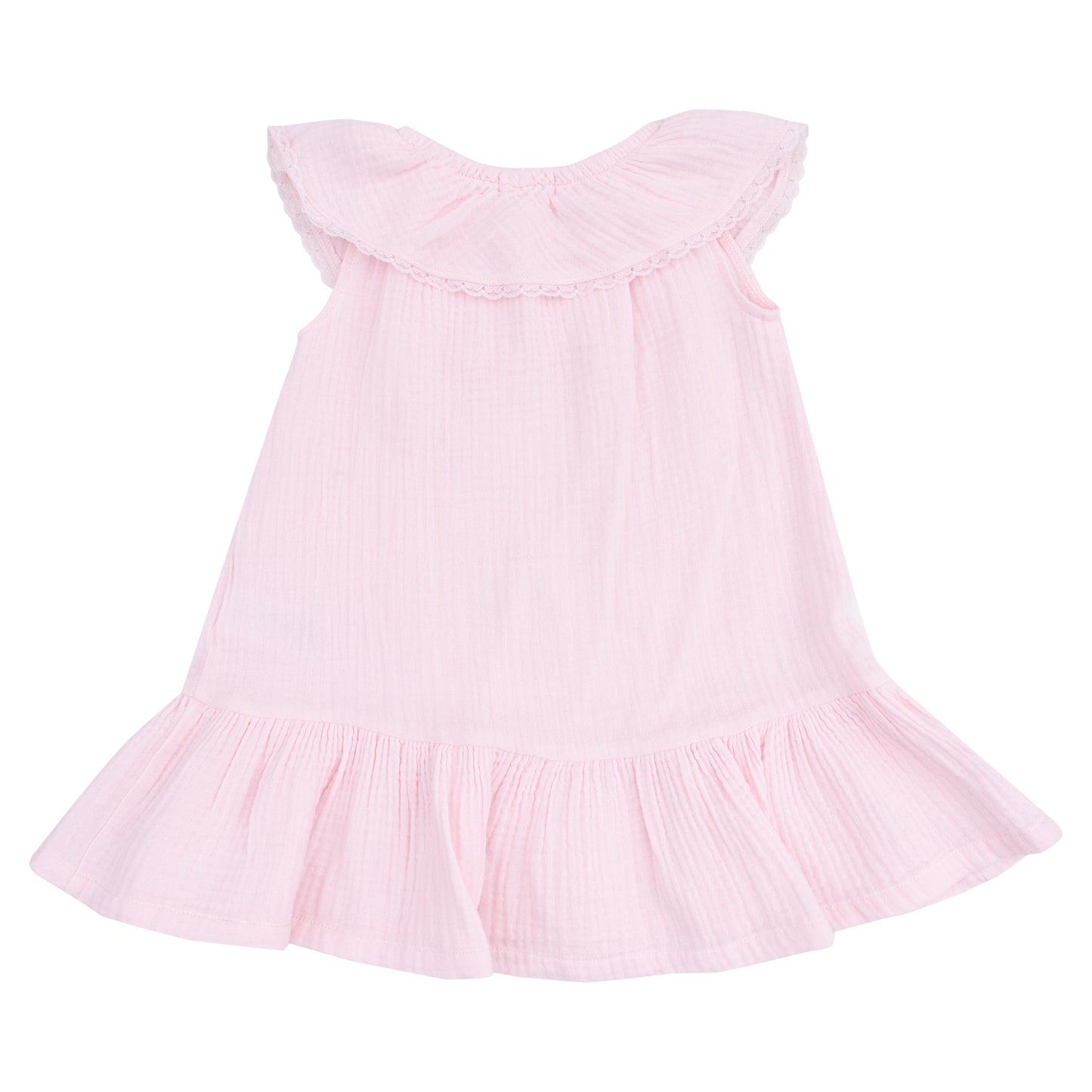 Circle Neck Ruffle Dress - Ballerina