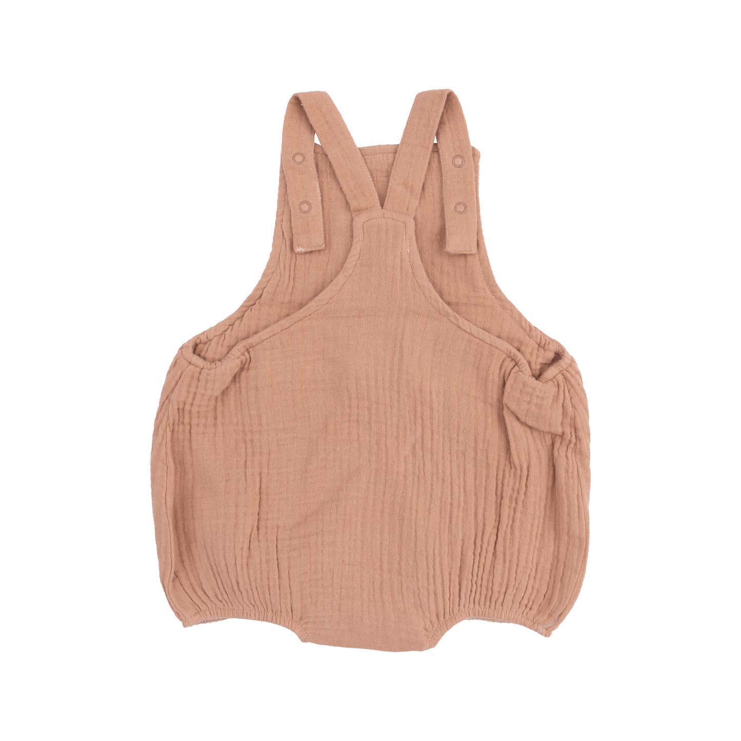 Solid Muslin Camel Pocket Sunsuit