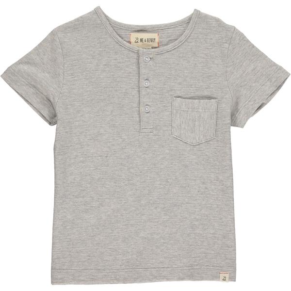 Dodger Henley - Grey Ribbed