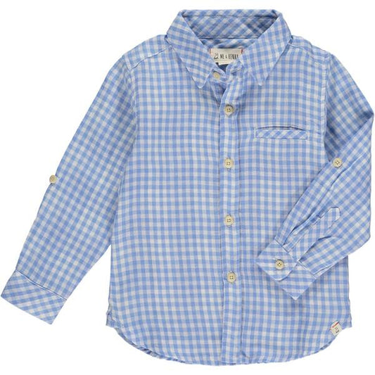 Merchant Long Sleeve Button Up - Blue Plaid