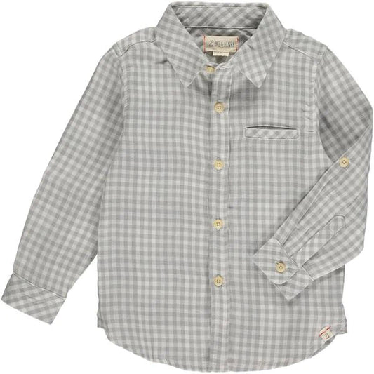 Merchant Long Sleeve Button Up - Grey Plaid