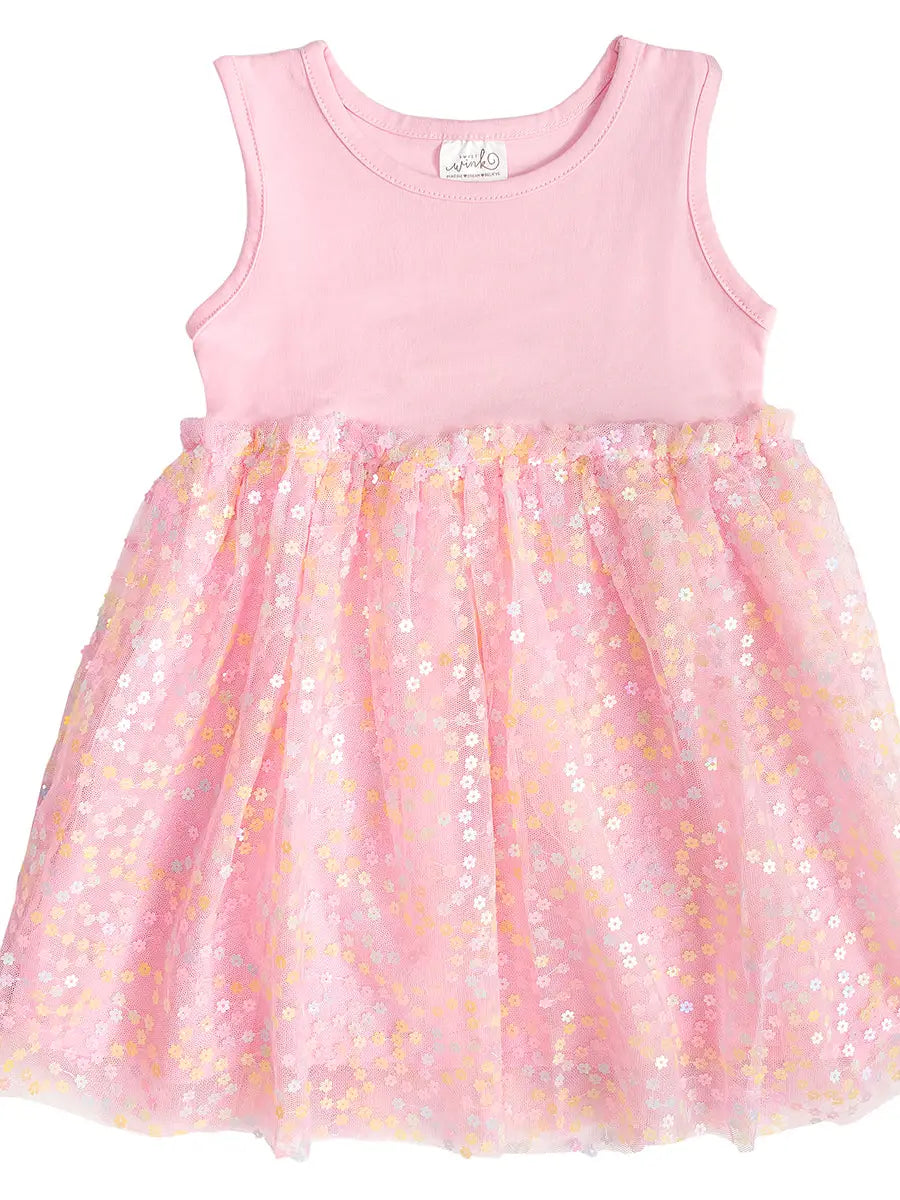 Pink Confetti Flower Dress