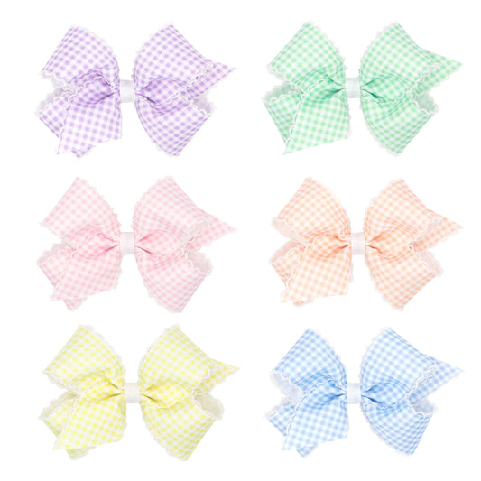 King Gingham Moonstitch Bow