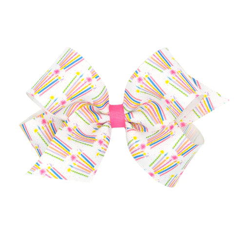 King Birthday Girl Candles Bow