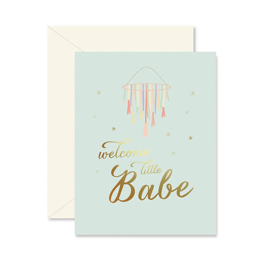 Welcome Little Babe Tassels Card
